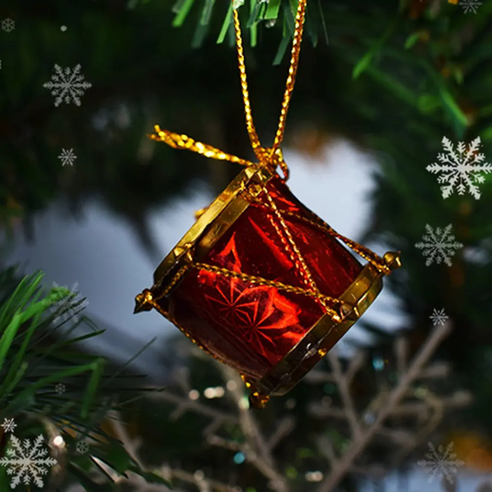 12 шт. новогодние барабанные шарики для украшения ёлки | Дом и сад