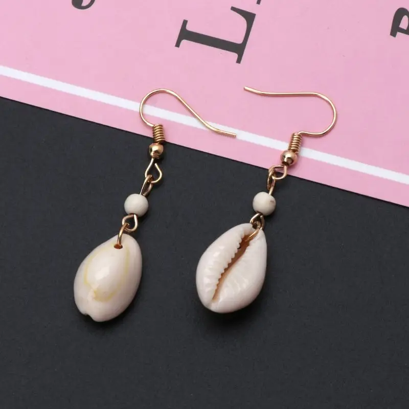 

Natural Simple Cowrie Shell Hook Dangle Drop Earrings For Women Fashion Jewelry