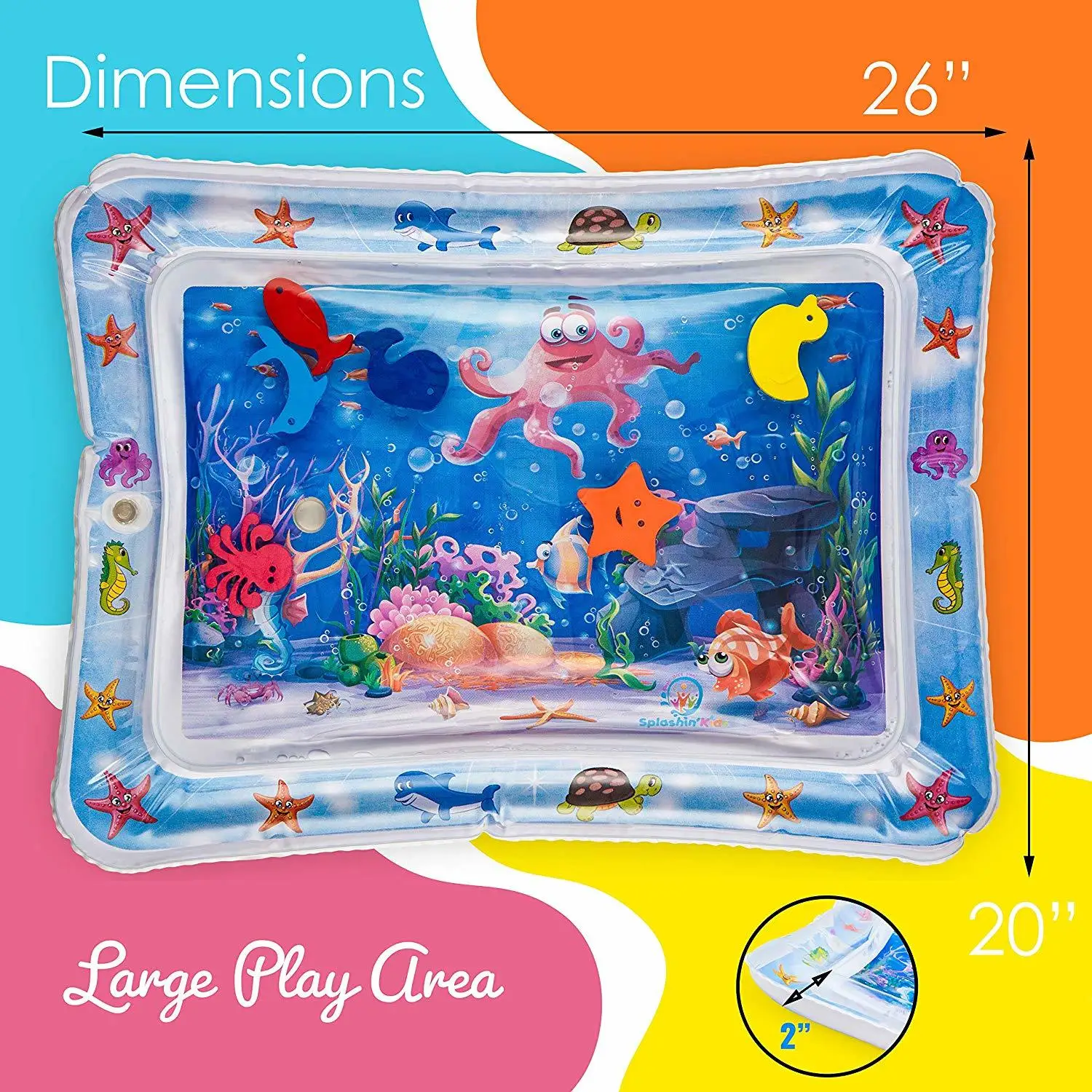 

Baby Water Play Mat Kids Watermat 2-IN-1 Babies Activity Gym Toys Inflatable Creative Carpet Games Mat for Children