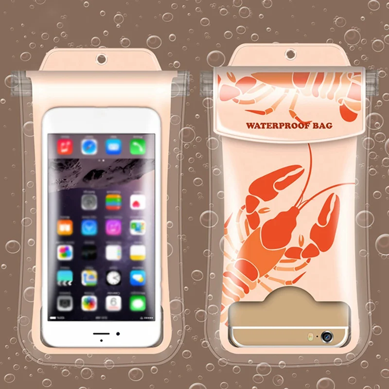 

Waterproof Case Phone Dry Bag Men Women Cartoon Patterns Printed Sealed Touch Screen Pouch Holder For 6 Inch Cellphone