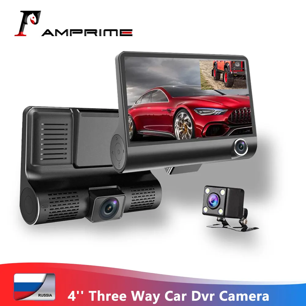 AMPrime Автомобильный видеорегистратор с тремя объективами