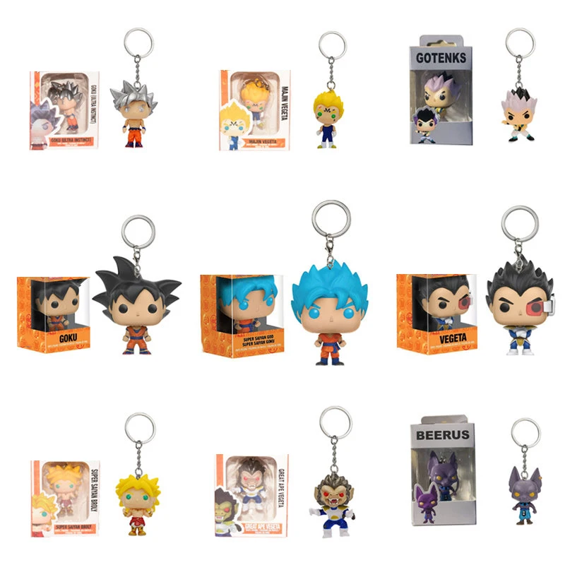 Брелок FUNKO Dragon Ball VEGETA Super Saiyan Goku Gotenks Beerus игрушки экшн фигурки коллекционные модели