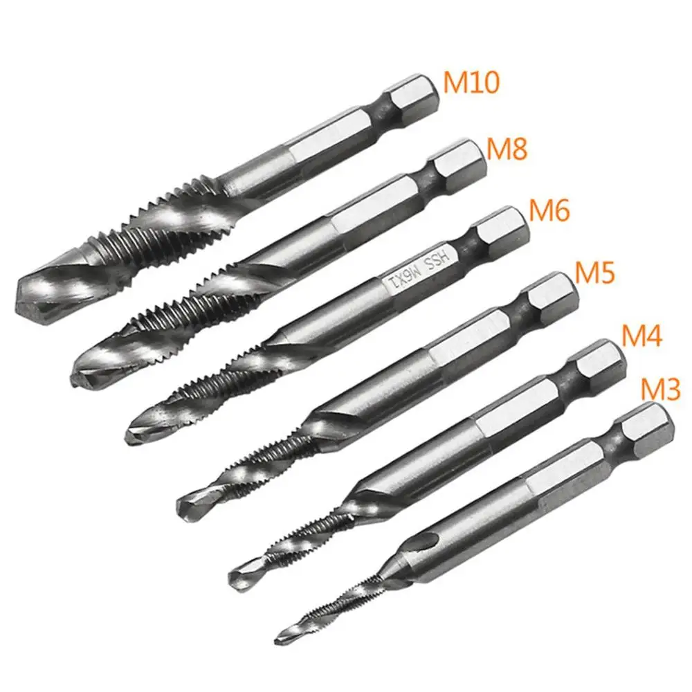 1/4 ''hex HSS высокая Скорость Сталь нить спираль винтовой M3 M4 M5 M6 M8 M10 метрики