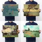 Ностальгический известный Импрессионизм известная картина Мак железнодорожная станция восход солнца ретро крафт-бумага постер украшение для дома живопись