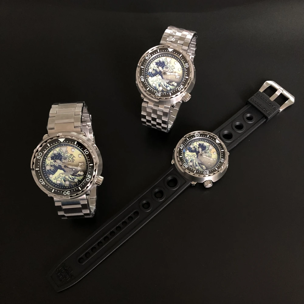 

Steeldive SD1975J 300M waterproof Stainless Steel Case Ceramic Bazel NH35Automatic Dive watch