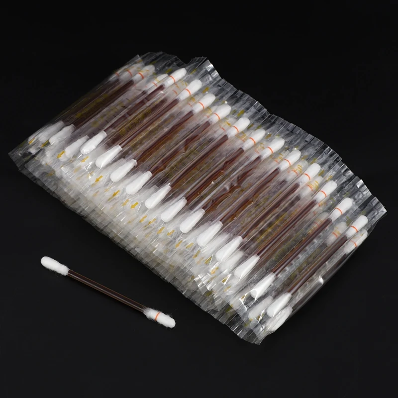 

100Pcs/Set Cotton Swab Family Alcohol Disposable Emergency Cotton Stick Iodine Swab Disinfected Swab For Children Adults Baby