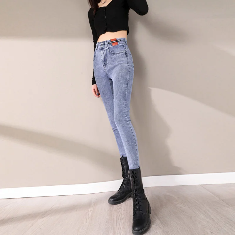 

2021 Spring New Jeans Skinny Pants Slim Skinny Pants Slim High Waist