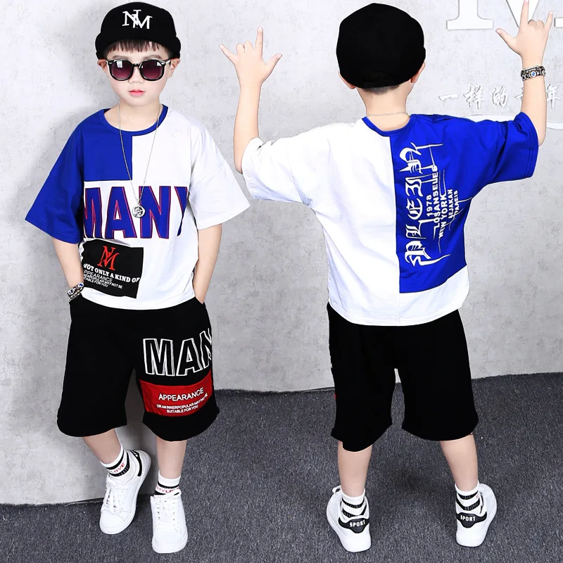 2019 г. комплект одежды для мальчиков летние хлопковые комплекты детей костюм