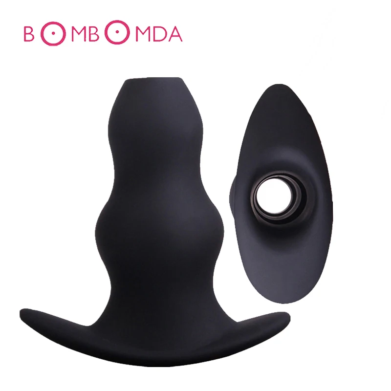 Silicone Hollow Anal Plug Butt Open Expander Dilator Adults Sex Toys Masturbator for Women Men Enema Prostata Massager | Красота и