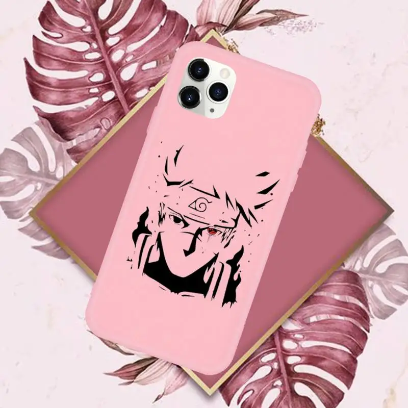 

Naruto Cute Cartoon Japanese Phone Case Candy Color for iPhone 11 12 mini pro XS MAX 8 7 6 6S Plus X SE 2020 XR