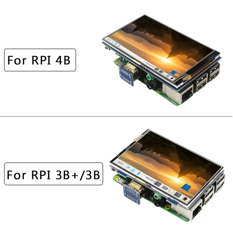4 дюймовый 3 5 сенсорный экран Raspberry Pi4 800x480 IPS с регулируемой подсветкой ЖК дисплей