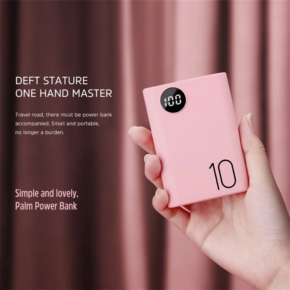 

Universal 10000mAh Portable Mini Power Bank Mobile phone Fast Charger For iphone XS XR 11 12 13 Pro Max xiaomi huawei Powerbank