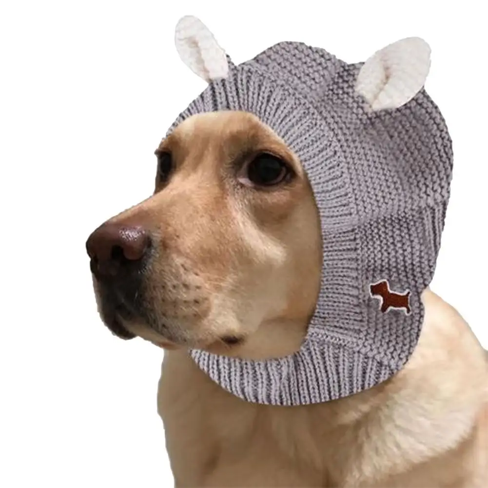 

Вязаная шапка, зимняя теплая шапка для щенка, модная шапочка с рисунком кролика для домашних животных, шапка для собак, кошек, собак, щенков, ...