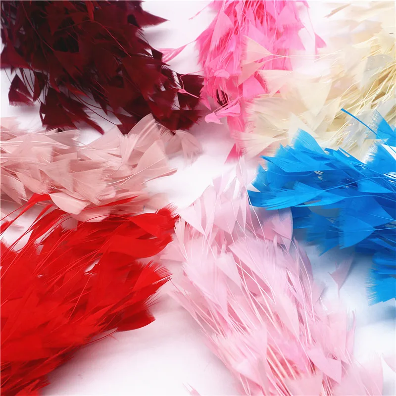 Пушистые перья индейки цветок для головных уборов 28-30 см розовые рукоделия