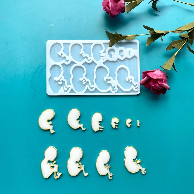

Fetus Development in October Growth Epoxy Resin Mold Silicone Mould DIY Crafts Jewelry Casting Mold