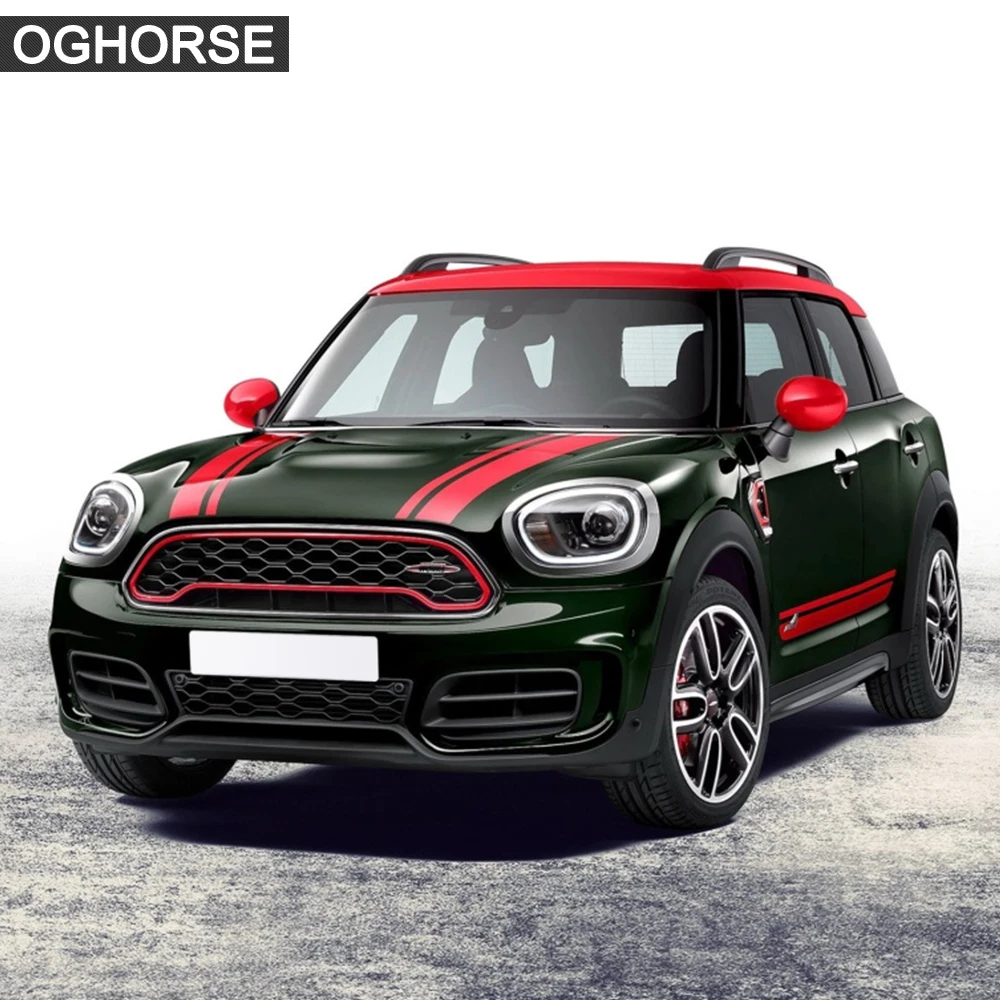 Наклейка на капот автомобиля задний багажник боковые полосы наклейка юбку для MINI