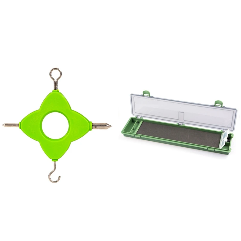 

1 Pcs Carp Fishing Tackle Box Hair Rig Board With Pins & 1 Pcs Knot Puller Tool Fishing Carp Knot Multi Puller Tool