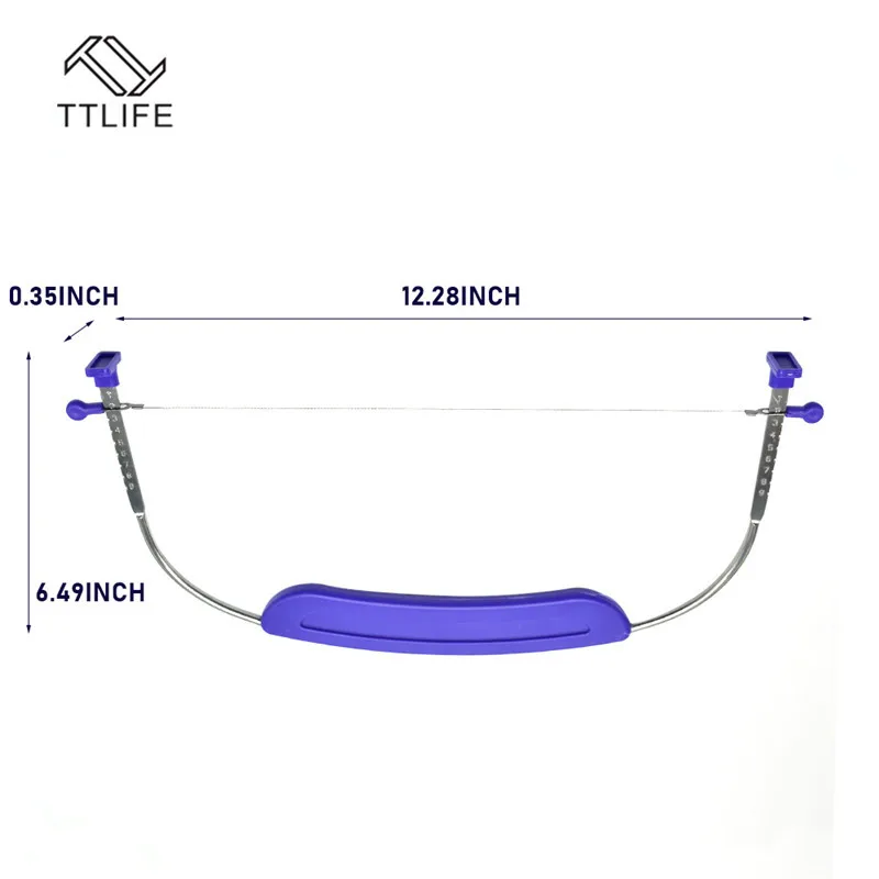 

TTLIFE 1Pc Stainless Steel Cake Slicer Adjustable Wire Bread Pizza Leveler Cake Cutter Tool Kitchen Gadgets Baking Accessories