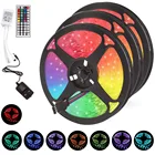 Светодиодная лента 60 Светодиодный IP65 водонепроницаемая RGB 5 м 10 м 15 м Светодиодная лента 12 в 5 В SMD5050 гибкая лента световой кабель умная Пиксельная лента