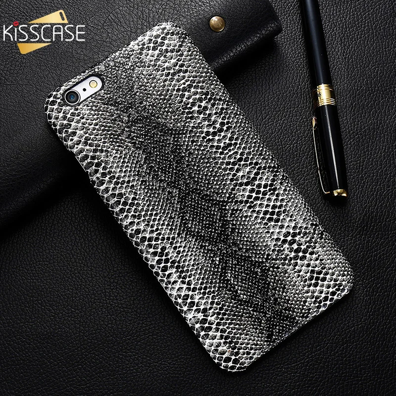 KISSCASE Snake Skin Phone Case For iPhone XR 7 8 6 6S Plus X XS MAX Hard PC Cases 5 5S SE Pattern Back Covers Funda |