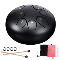tongue drum 6 inch steel tongue drum set 8 tune hand pan drum pad tank sticks carrying bag percussion instruments accessories