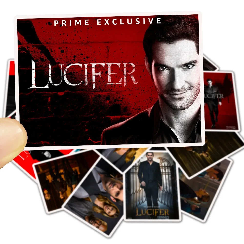 

25pcs TV Series Lucifer Hot As Hell US Drama Waterproof Stickers PVC Small Poster Joy Sticker For Luggage Laptop Room Wall Decor