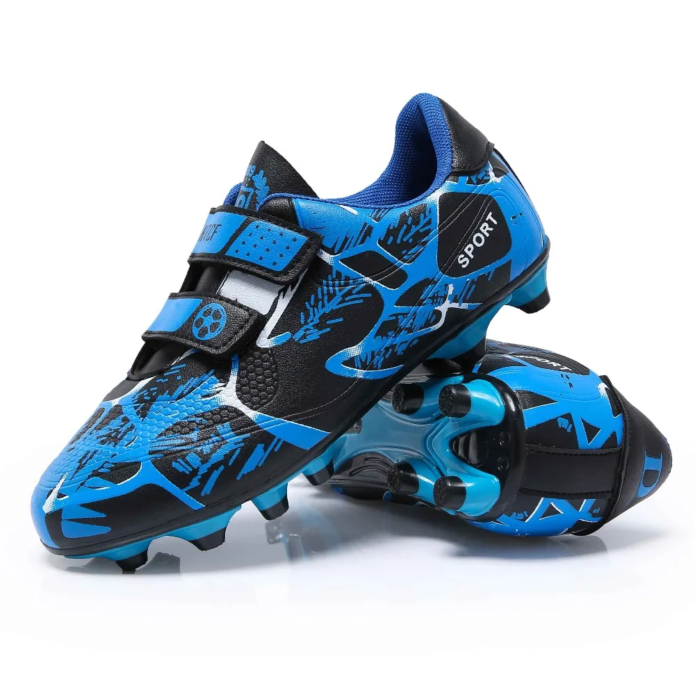 

Men Football Soccer Boots Athletic Soccer Shoes 2018 New Leather Big Size High Top Soccer Cleats Training Football Sneaker Man