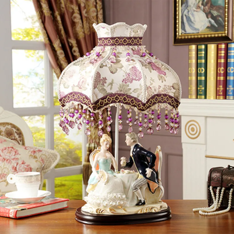 Аксессуары для домашнего декора Керамическая Настольная лампа статуя