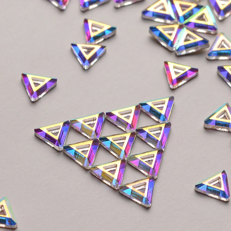 Треугольные пустотелые кристаллы AB с плоской задней поверхностью Стразы