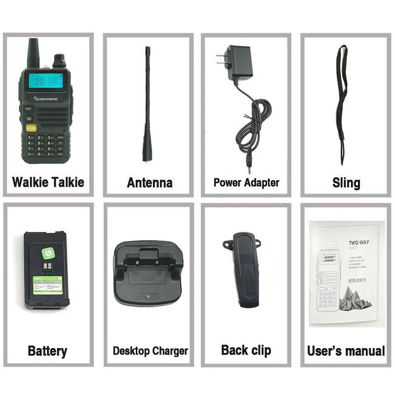 Новый Quansheng UV R50 портативная рация UHF VHF двухполосный 5 Вт двухстороннее радио 2800