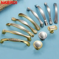 naierdi 10pcs zinc alloy gold cabinet handles for furniture drawer knobs cabinet pulls decorative home furniture knobs hardware