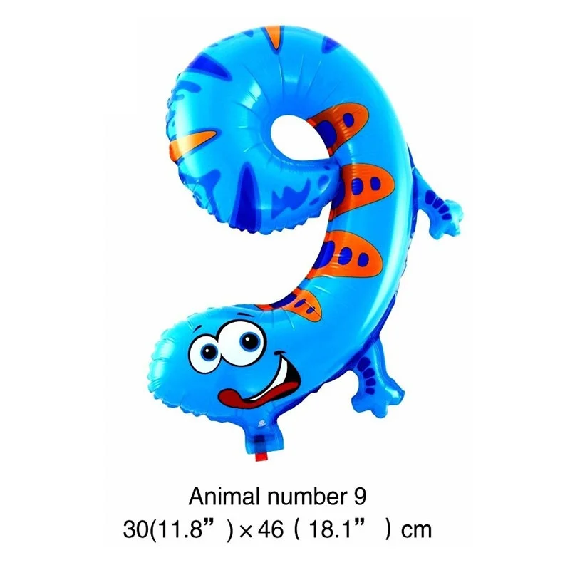 16-дюймовый Маленький цифровой воздушный шар с животными мультяшная алюминиевая