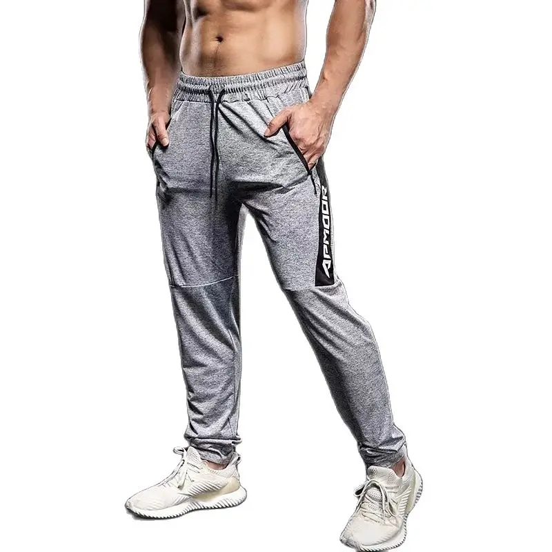 Elastic Jogging Pants Men Running Pants Plus Size With Zipper Sports Fitness Tights Gym Jogger Bodybuilding Sweatpants Sport