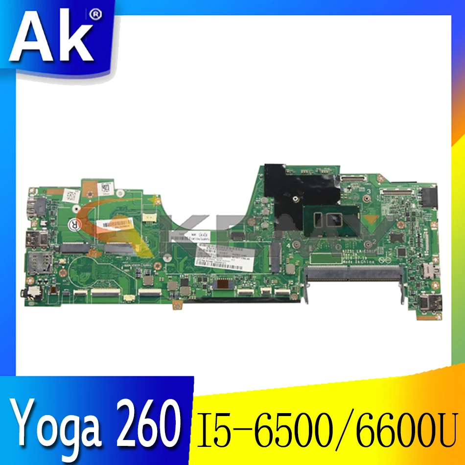 Akemy для Lenovo ThinkPad Йога 260 ноутбук материнская плата LA-C582P I5 6500/6600U 8 Гб оперативная