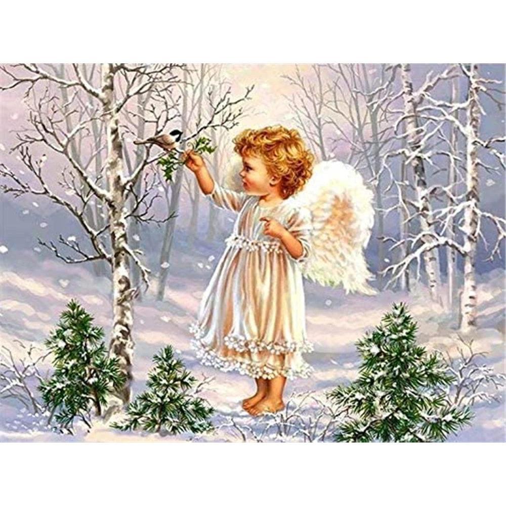 

Область Ангел DIY Алмазная вышивка 11CT наборы для вышивки крестом ремесло рукоделие комплект хлопчатобумажных ниток с напечатаным холстом дл...