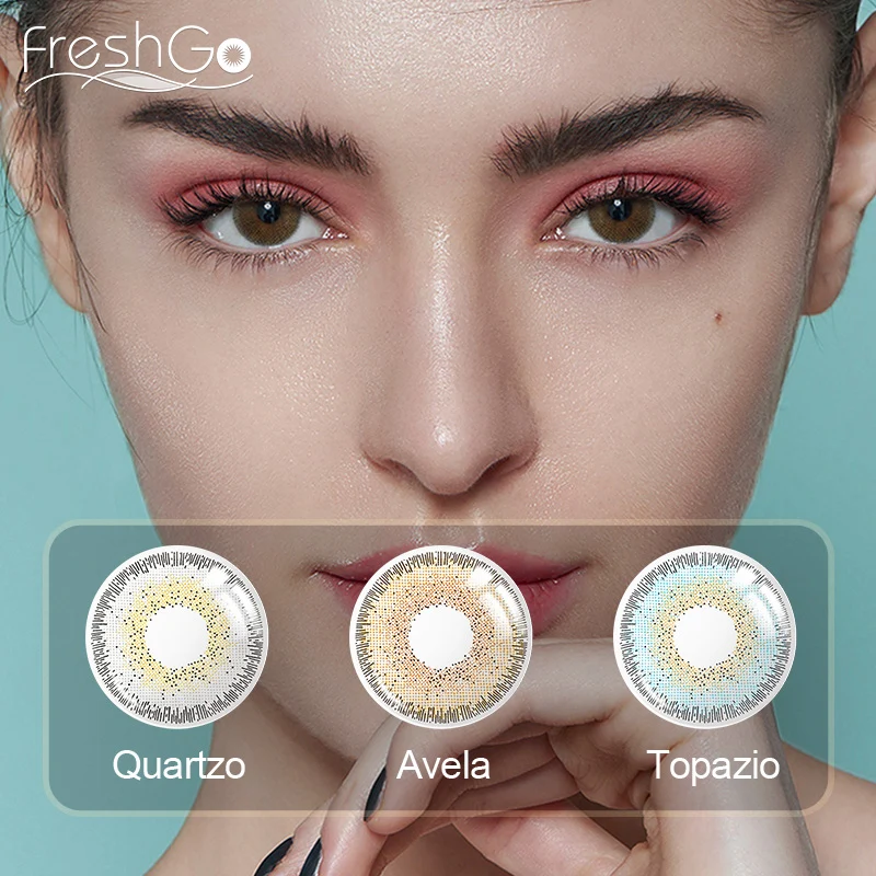 

FreshGo Colored Contacts Lenses Beauty Pupils For Eyes Contact Lenses Natural Series 2pcs/Pair Color Lens Eyes Makeup