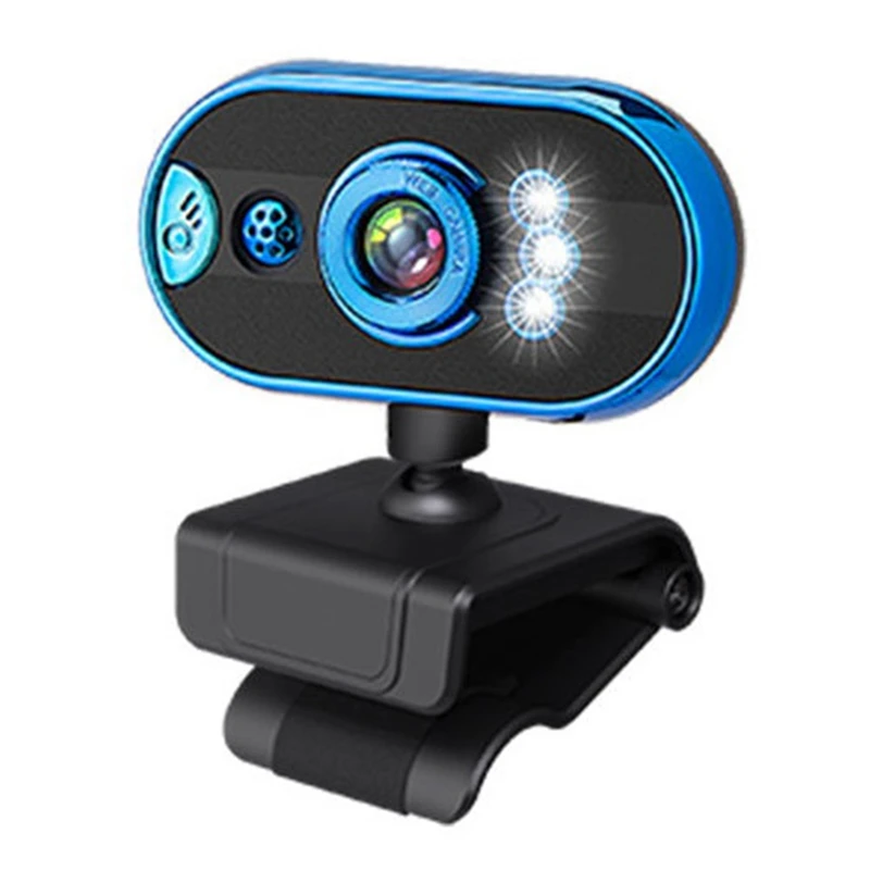 

USB1080P Webcam Clip-on PC Webcam Built-in Microphone and LED Fill Light Used for Office Meetings Chat