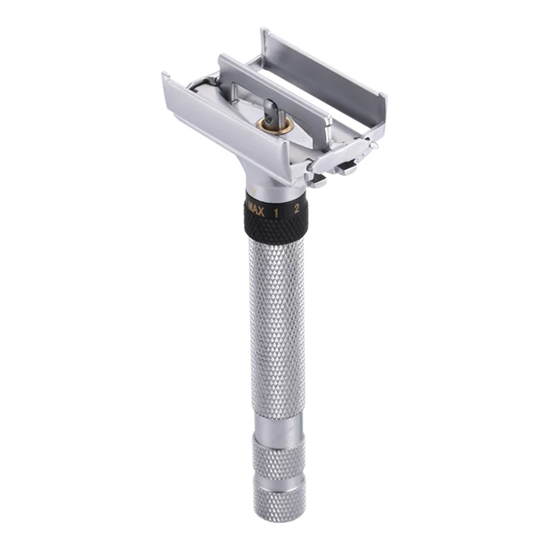 Butterfly Open Adjustable Safety Classic Razors Men's Shaving Barber Long Handle Shaver