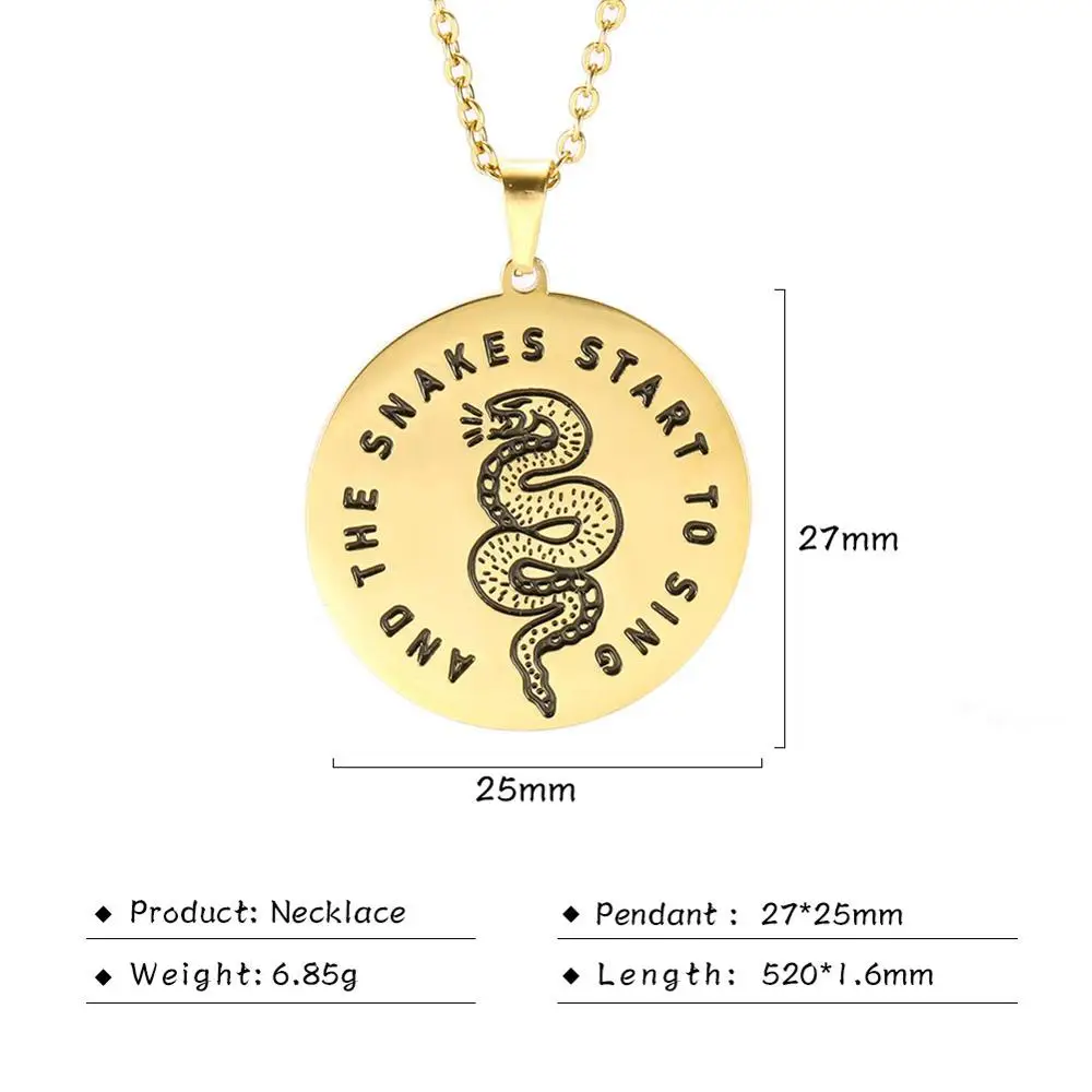 Ожерелье с подвеской в виде змеи Skyrim начинают петь нержавеющая сталь бриллианты