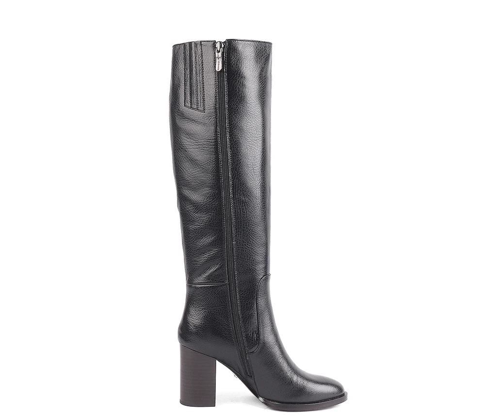SOPHITINA/Новые сапоги до колена; удобная модная женская обувь с круглым носком на квадратном каблуке; сапоги из натуральной кожи; PC217
