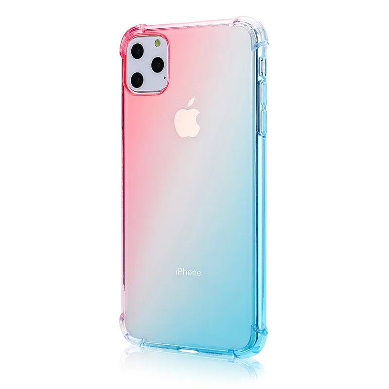 Чехол для телефона iPhone 11 Pro Max Gradient color airbag с защитой от падения 5S 6 6S 7 8 Plus X XR XS SE |