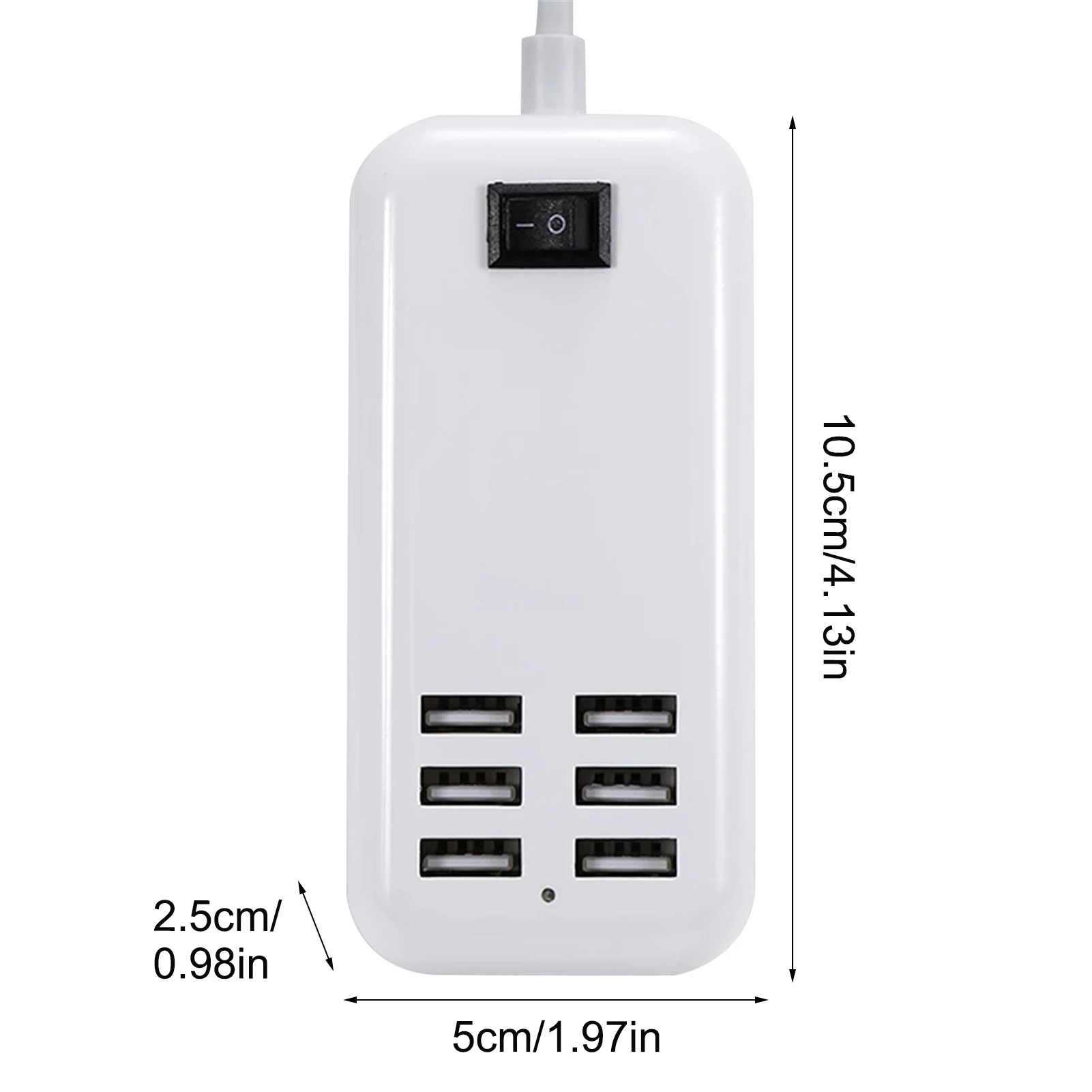 

6 USB Ports Socket Fast Charger AC Power Charger USB Outlet Charging Extension With Switch Travel Work Home Adapter EU US Plug
