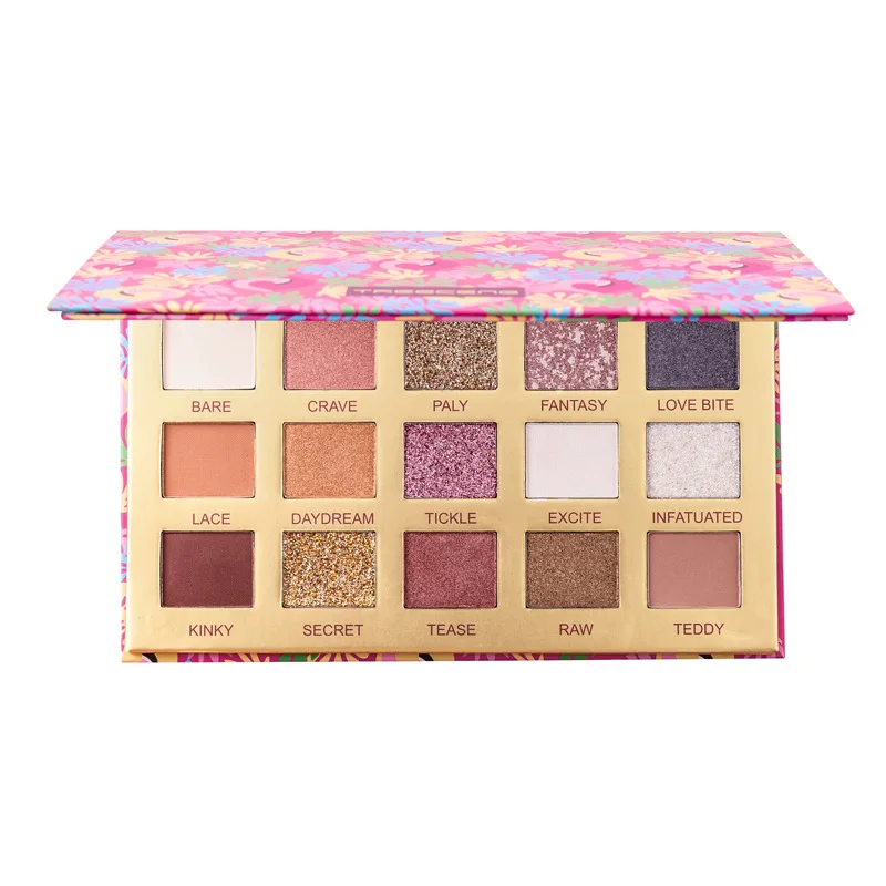 Палитра теней для век с розовым матовым перламутровым блеском водостойкая