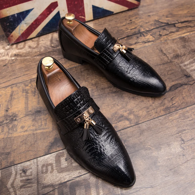 Mens Casual Leather Loafers Men Office Bureau Gents Slip on Shoes Brand Formal Dress Footwear Male Oxford For Spring Autumn | Обувь
