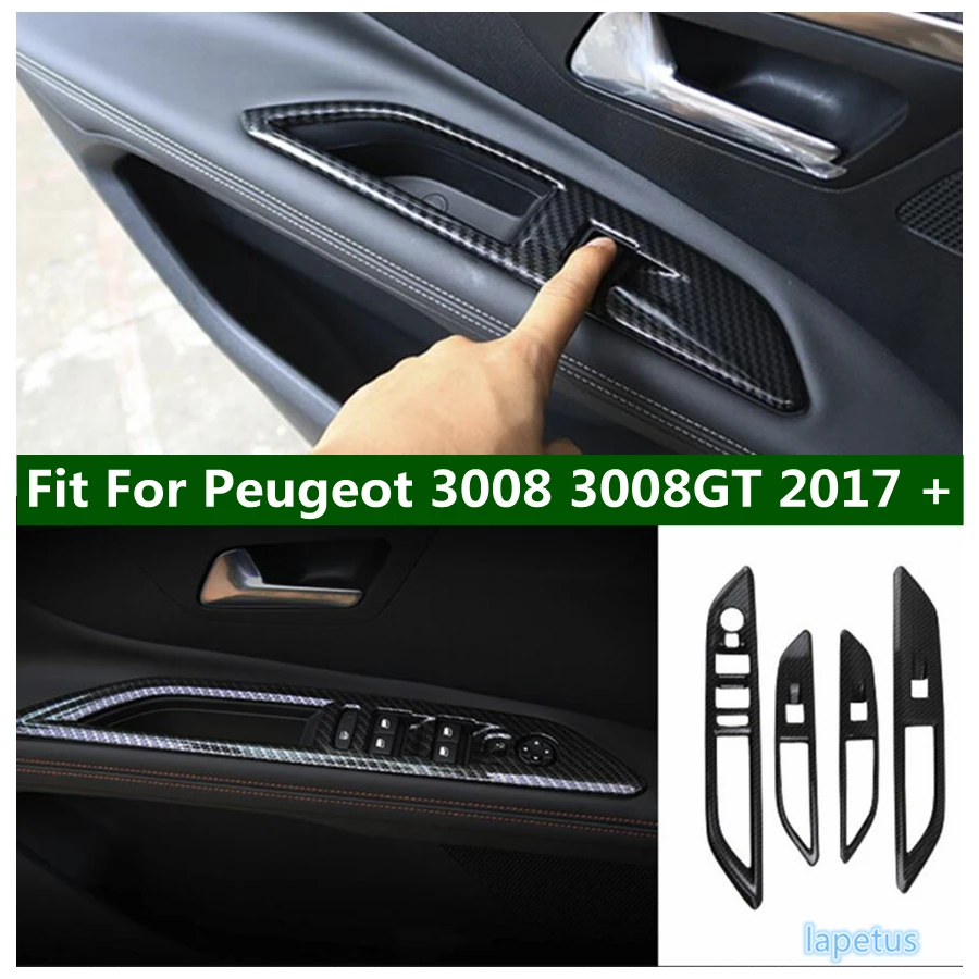 

Lapetus Door Handle Holder Window Lift Button Switch Decoration Frame Cover Trim Fit For Peugeot 3008 3008GT 2017 - 2022 ABS