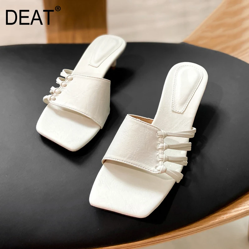 [DEAT] Новинка 2020 года Сезон весна лето Туфли из искусственной кожи на высоком