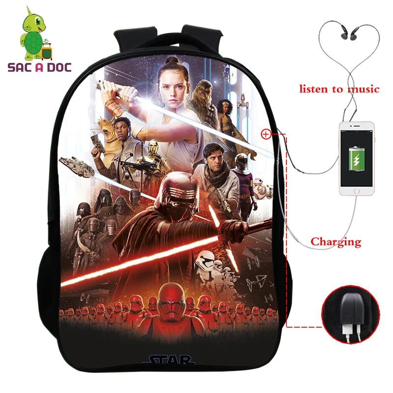 

Popular pattern USB multifunctional backpack casual backpack student schoolbag travel backpack outdoor unisex 16 inch backpack