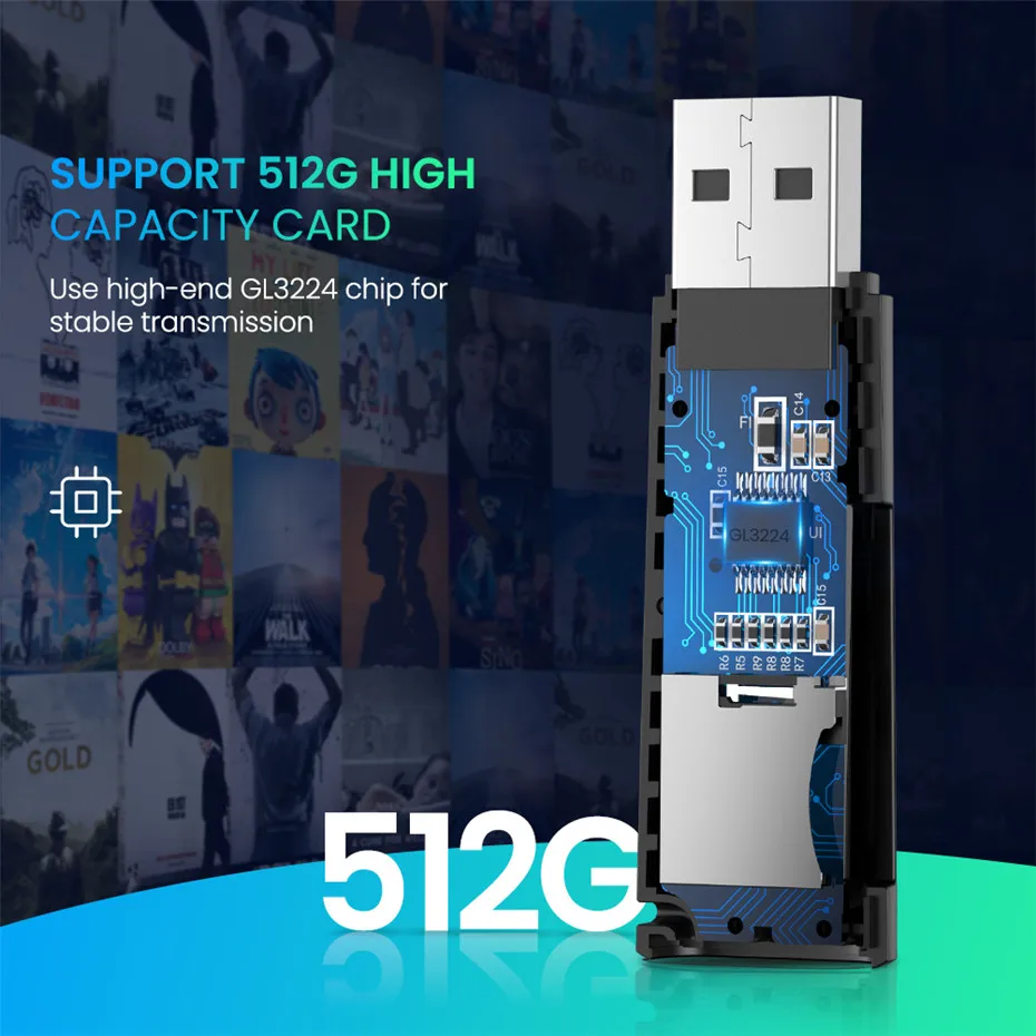 Ugreen кард-ридер USB 3,0 2,0-SD Micro SD TF карта памяти адаптер для ноутбуков Аксессуары мульти смарт-кардридер кард-ридер