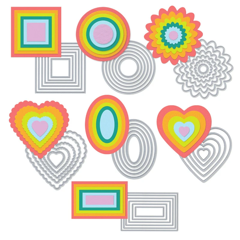

Cutting Dies New Arrival Frame Decorative Scrapbooking Clear Stamps DIY Crafts Photo Album Background Stencils for Card Making