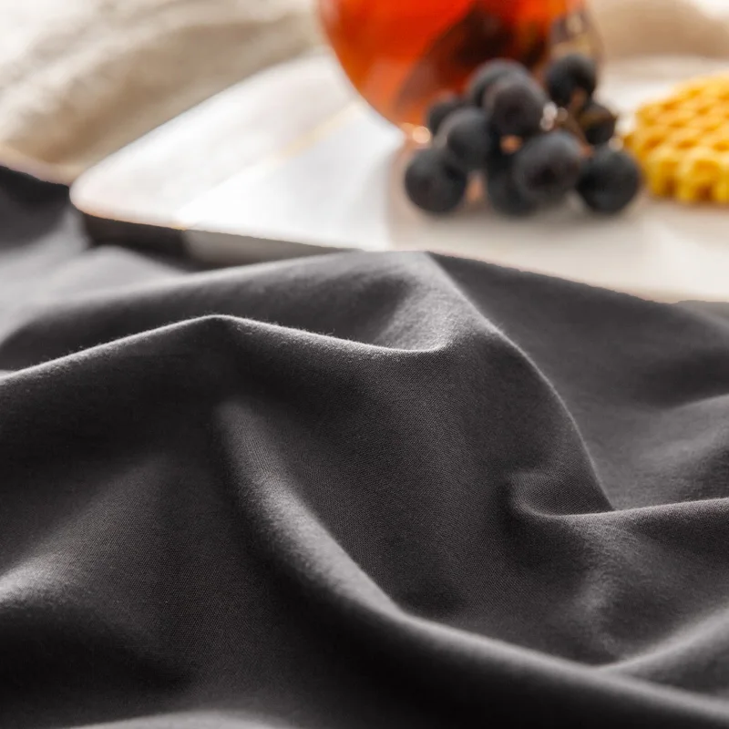 Однотонная наволочка из чистого хлопка 2 шт. двусторонний дизайн классический